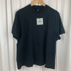 ASOS High Neck‎ T-Shirt Black Size US 14/UK 18 Brand New with tags